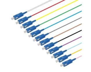 Fiberhale SM SC/UPC 12-farger, 1,5 m