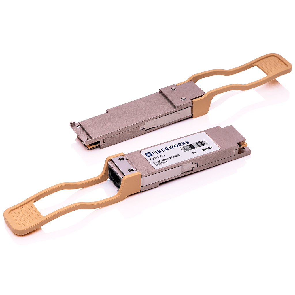 QSFP28, 100GBASE-eSR4, 4x25.8 Gbps, 300m